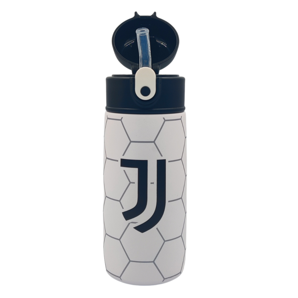 Borraccia Juventus 460ML Inox 304 Termica con cannuccia - Official Product