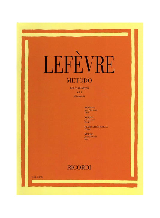 Metodo per clarinetto vol.1 Lefevre (Giampieri) - Ricordi