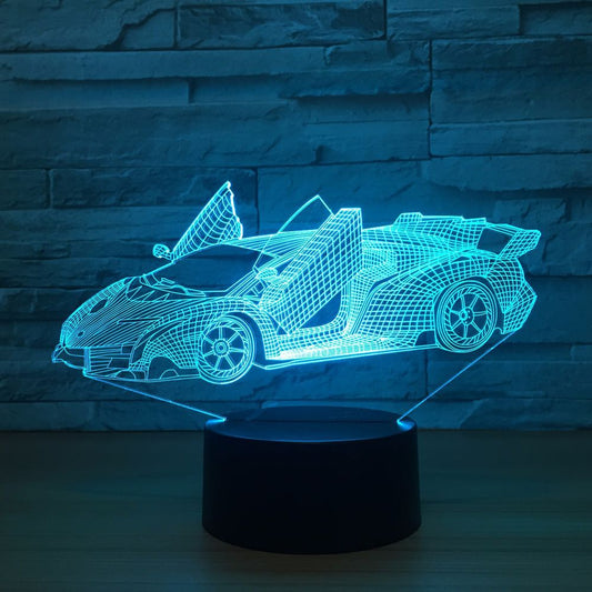 Lampada LED effetto 3D auto da corsa