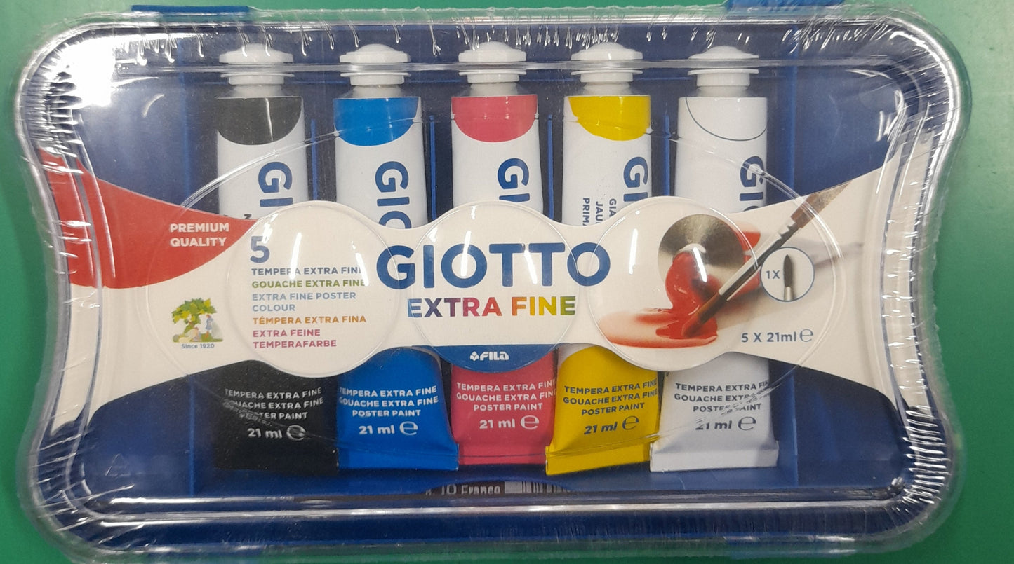 Tubetti tempera Giotto extrafine 21 ml , colori primari