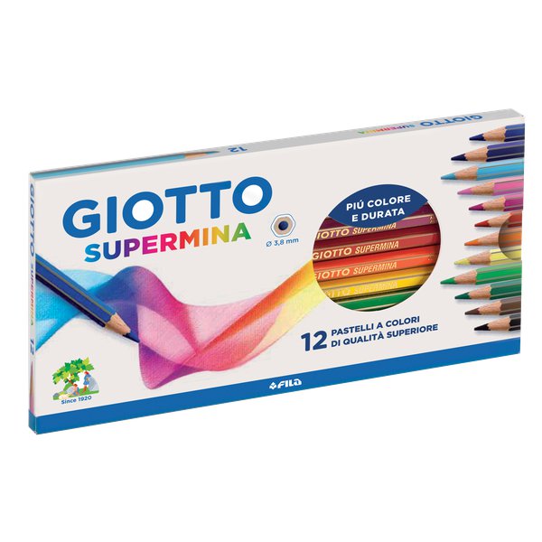 Pastelli Supermina Giotto - 3,8 mm - confezione da 12
