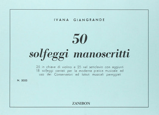 50 Solfeggi manoscritti I.Giangrande - Zanibon