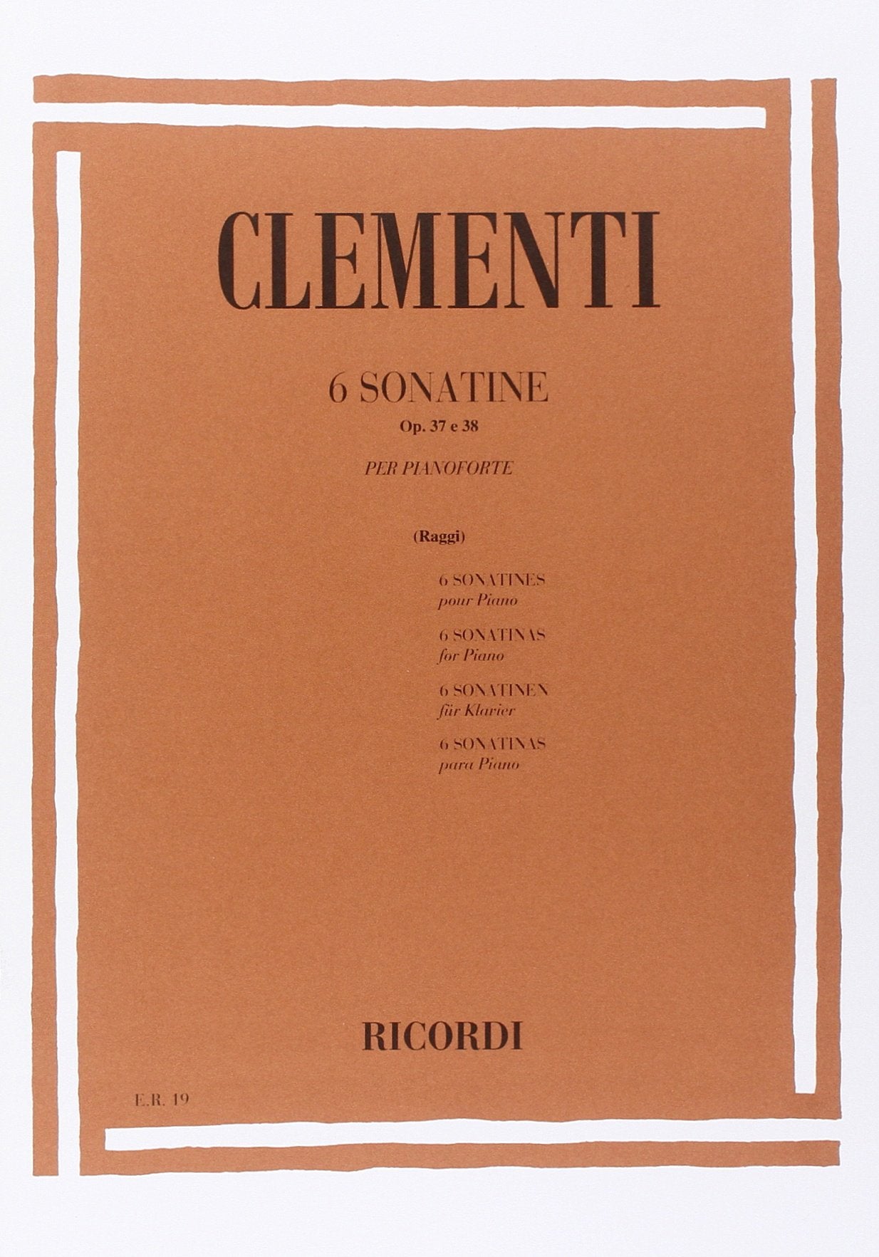 6 Sonatine Op. 37 e 38 - Clementi Ed.Ricordi