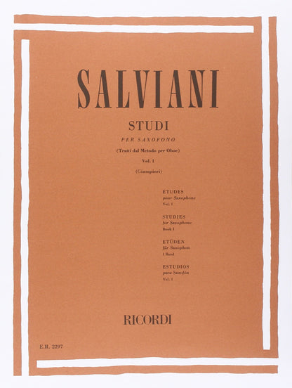 Studi per saxofono - Salviani (Giampieri) Ed. Ricordi