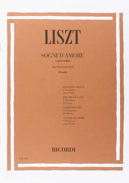 Sogni d'amore 3 notturni - Liszt Ed.Ricordi