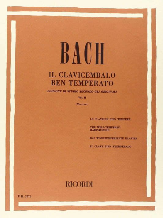 Il clavicembalo ben temperato vol II Bach(Montani) - Ed. Ricordi