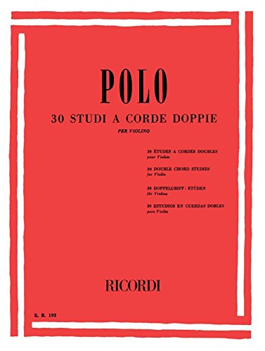 30 Studi a corde doppie Polo -Edizione Ricordi-Violino