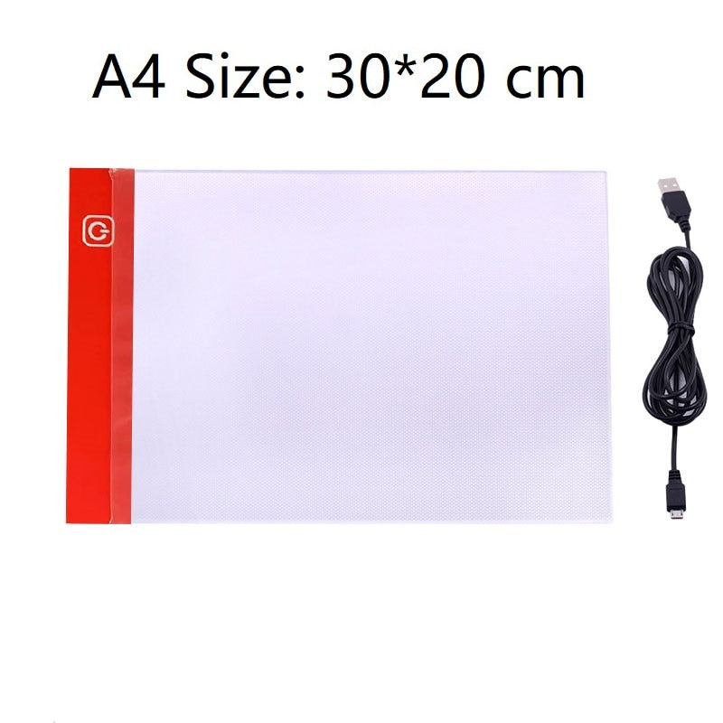 Tavola lavagnetta Pad luminosa LED da disegno formato A4