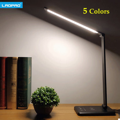 Lampada LED da tavolo scrivania dimmerabile con timer e porta USB